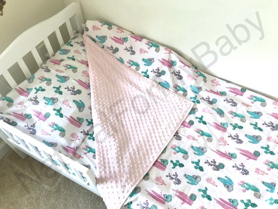 Cactus Floral Toddler Girl Bedding Set Blanket Comforter Etsy
