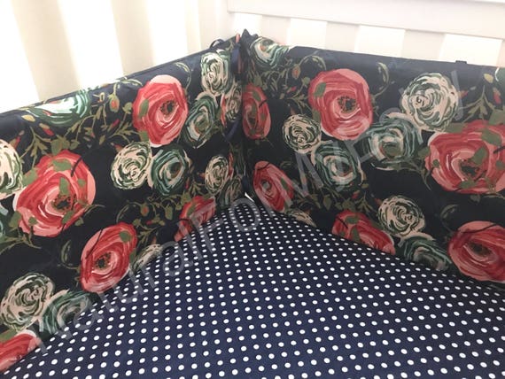 red rose crib bedding