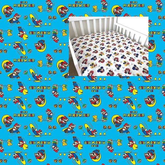 super mario crib sheets