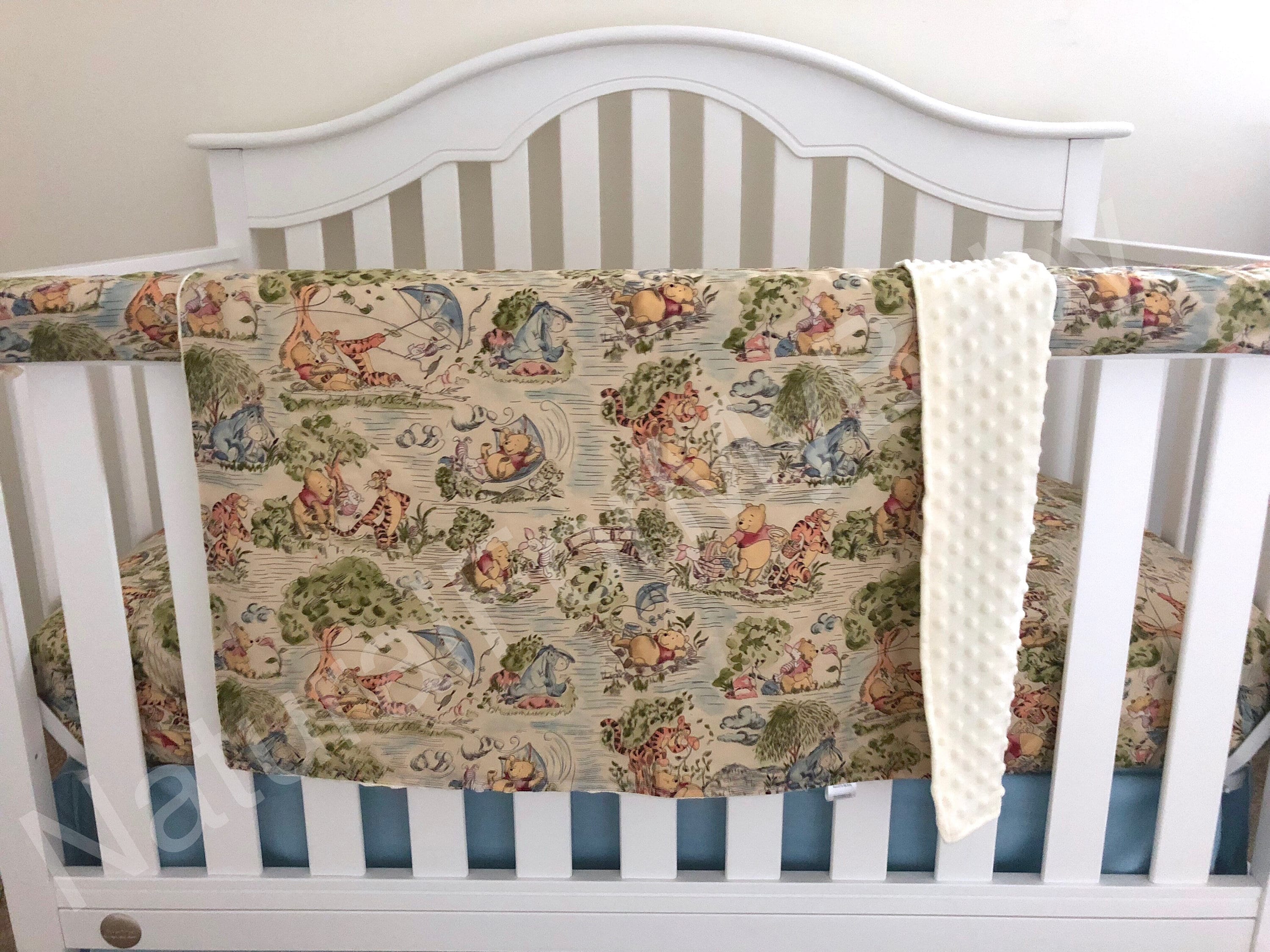 Disney Blanket Winnie The Pooh Nursery Bedding Cotton Minky Etsy