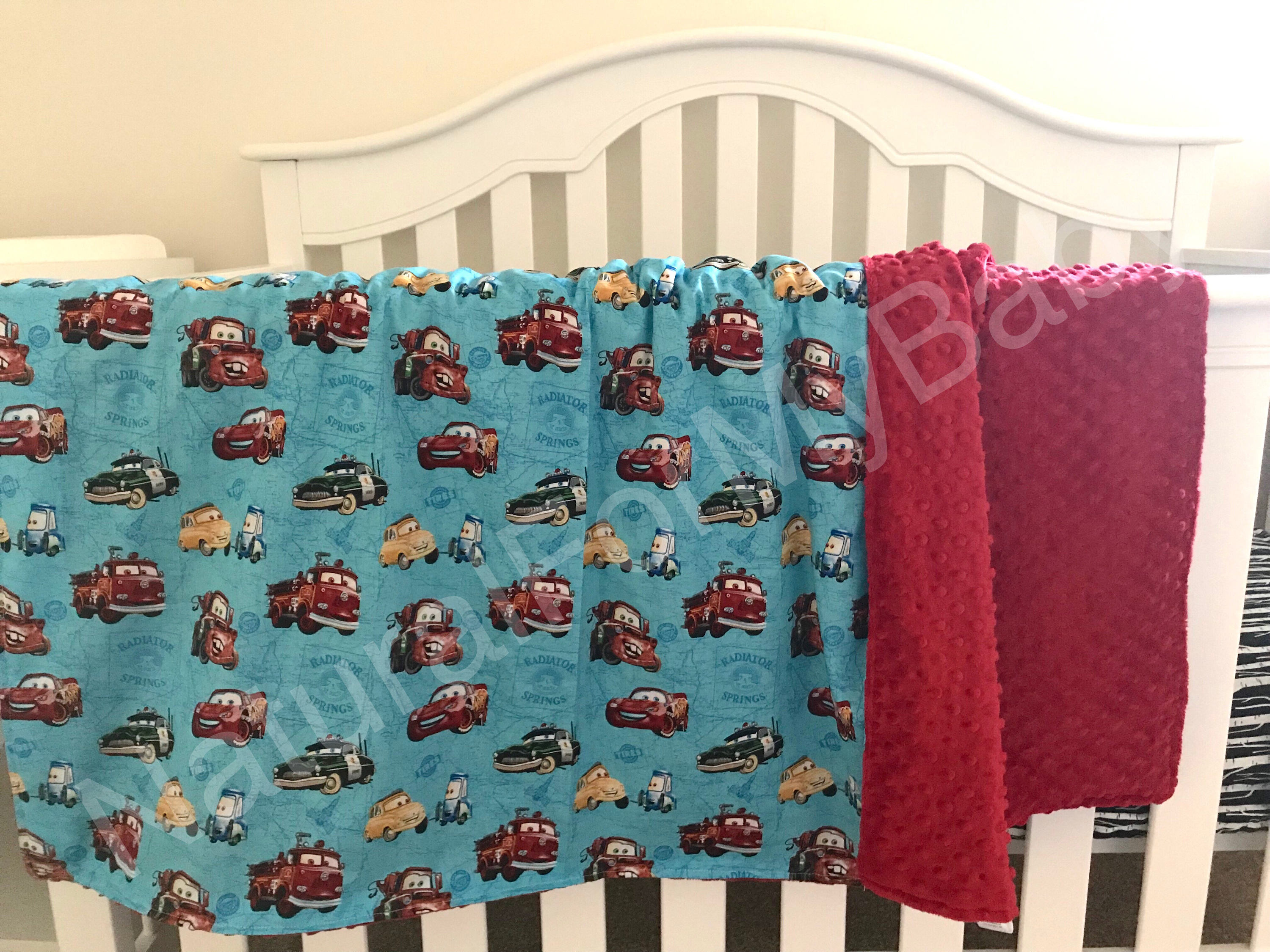 Disney Cars Blanket Cars Toddler Bedding Disney Cotton Minky Etsy
