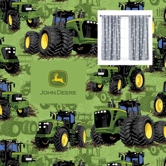 Tractor John Deere Curtains Panels Or Valance Boy Baby Nursery Bedroom Blackout Or Cotton You Pick