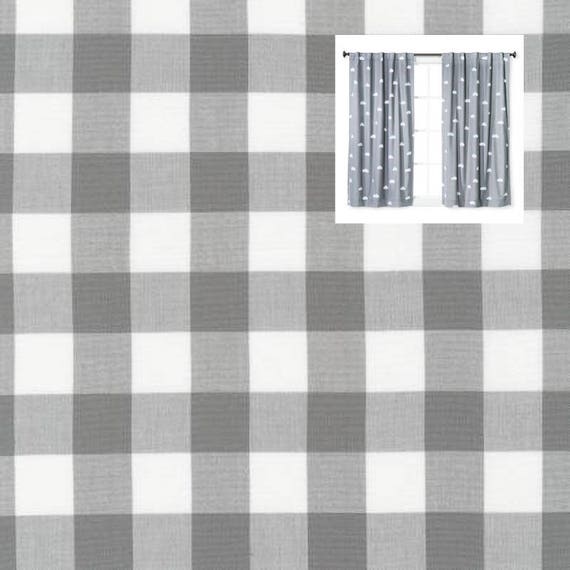 Plaid Curtains Check Curtain Panels Gingham Curtains Buffalo Etsy