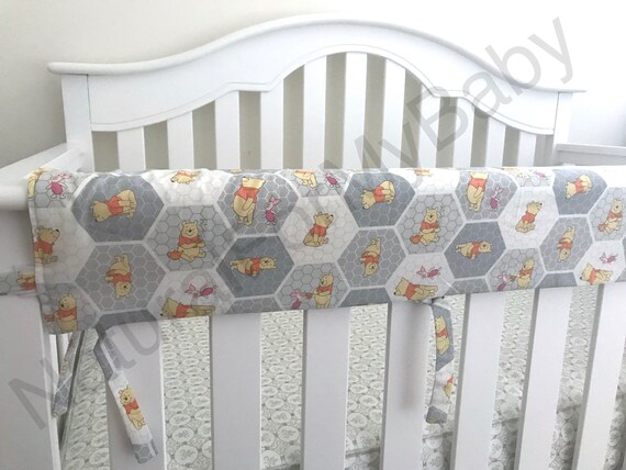 Disney Winnie The Pooh Reversible Rail Cover Baby Girl Boy Etsy