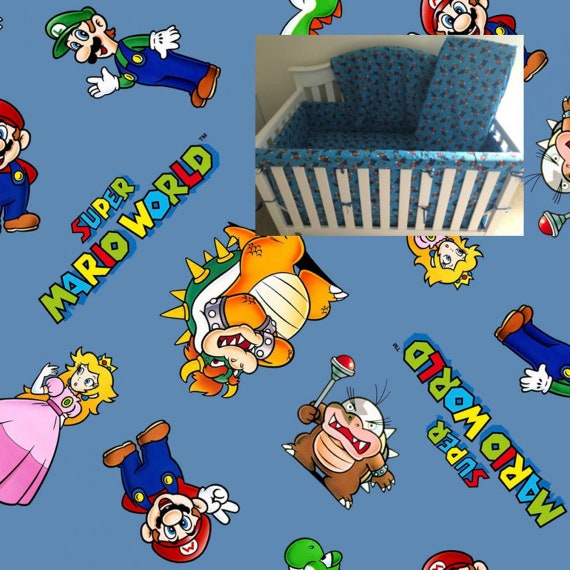 super mario crib bedding