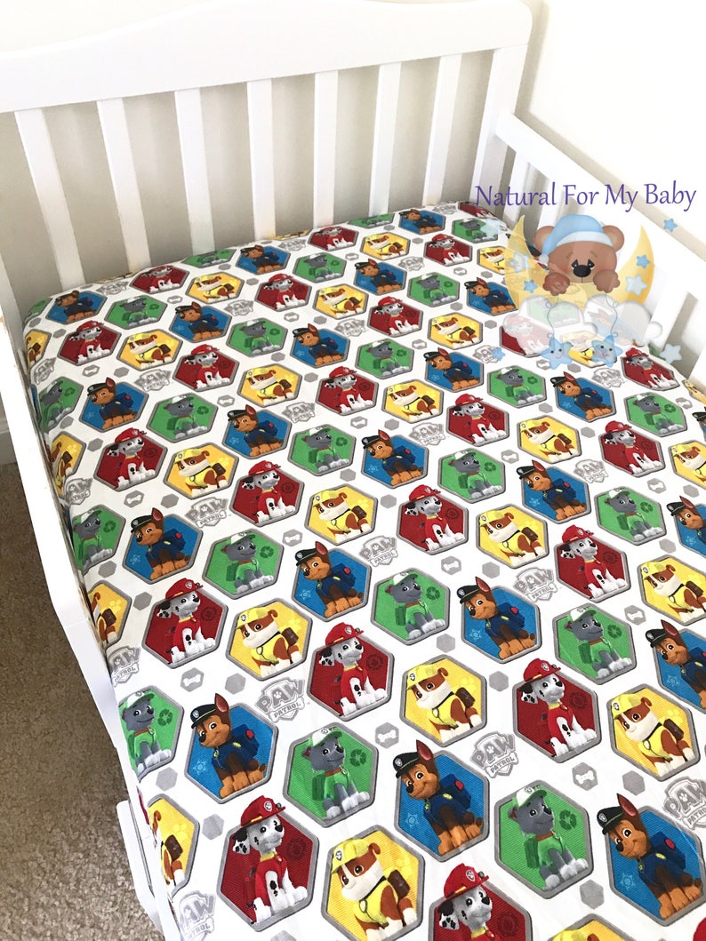 paw patrol crib bumper