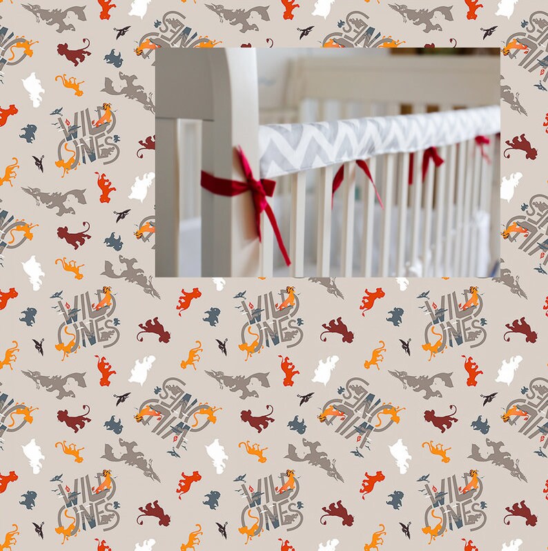 Lion King Guard Reversible Rail Cover Disney Nursery Crib Etsy