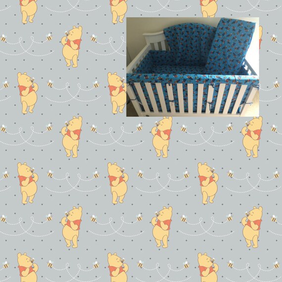 Disney Winnie The Pooh Crib Bedding Boy Girl Nursery Rail Etsy