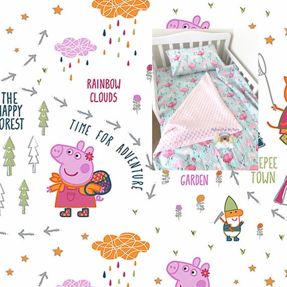 peppa pig crib bedding set