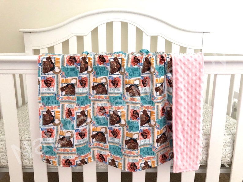 Disney Girl Blanket Moana Princess Nursery Disney Girl Cotton Etsy