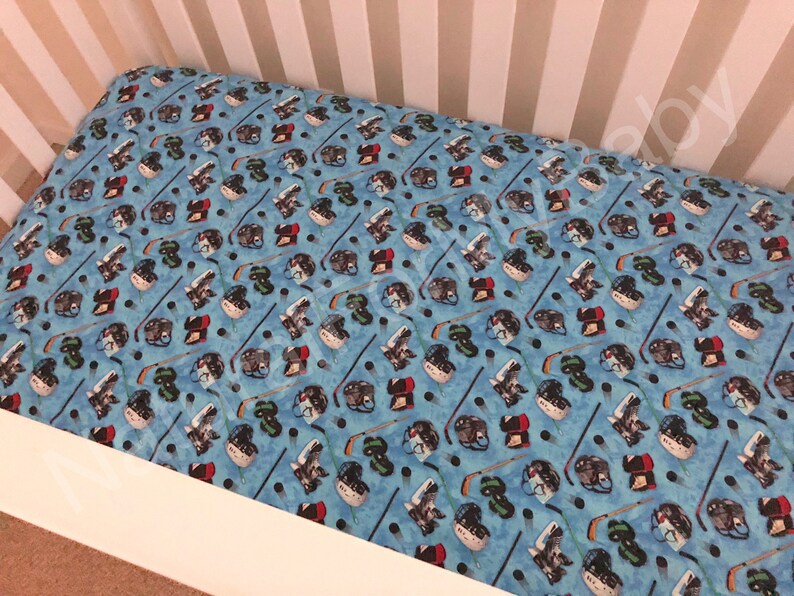 hockey crib sheets