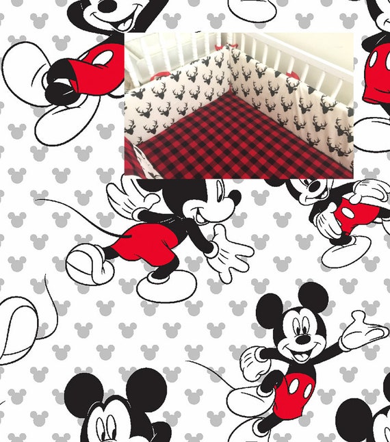 Disney Mickey Mouse Crib Bumper Pads 