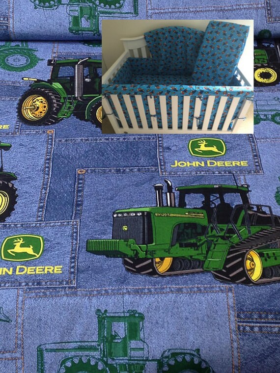 Tractors John Deere Trucks Crib Bedding Nursery Rail Cover Etsy
