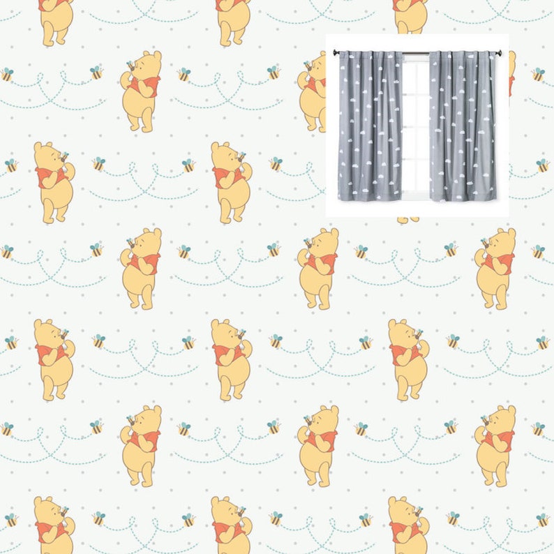 Disney Winnie The Pooh Curtains Winnie The Pooh Nursery Etsy