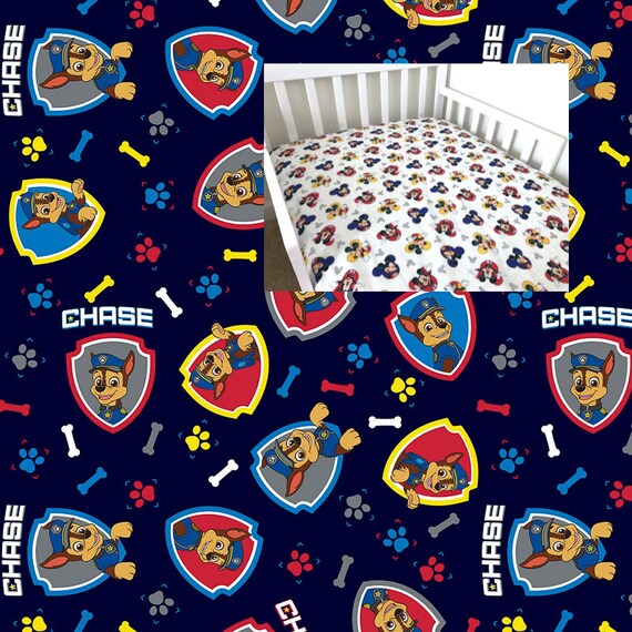 paw patrol crib sheets