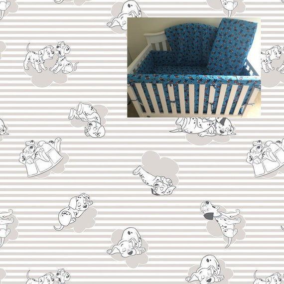 Disney 101 Dalmatians Dogs Crib Bedding Nursery Rail Cover Etsy