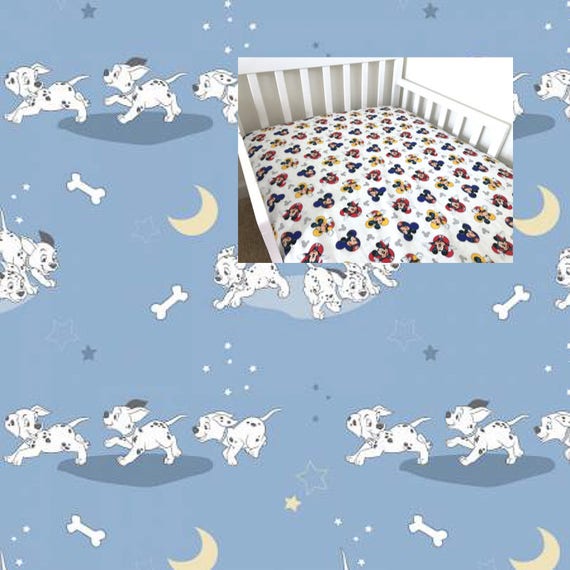 Disney 101 Dalmatians Cotton Sheet Nursery Pad Cover Crib Etsy