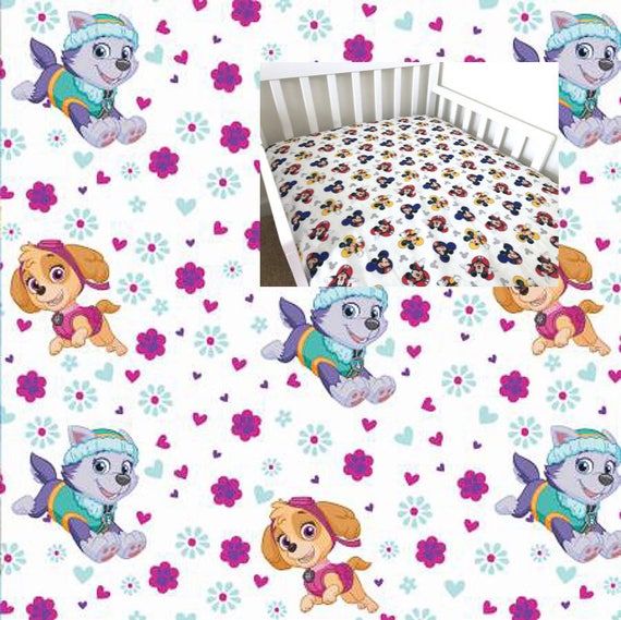paw patrol crib sheets