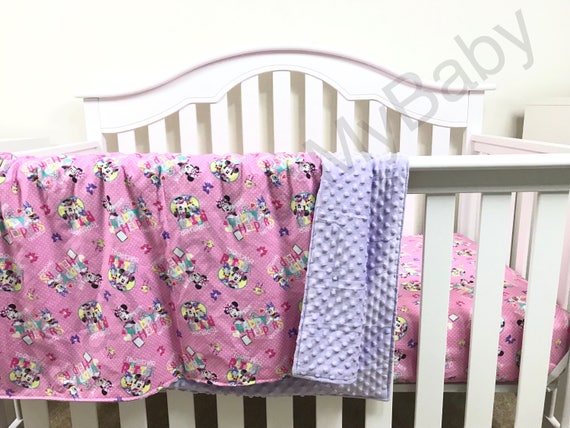 Disney Minnie Mouse Bedding Blanket Or Comforter Baby Crib Etsy