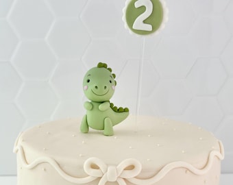 Dinosaur Cake Topper · Birthday Decor · Edible Fondant Dinosaur