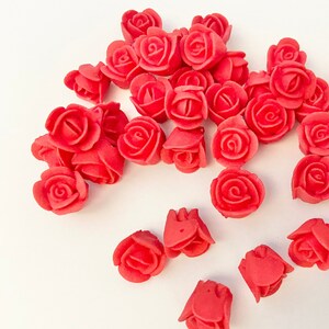 Red Rose Edible Cupcake Toppers, Edible Flowers Cake Decorations - View #10