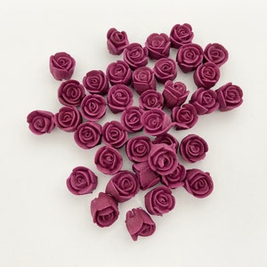 Mini Royal Icing Roses Burgundy Edible Roses Wine Royal Icing Roses Wedding Roses Cake Topper Roses For Wedding Cookies Burgundy Roses