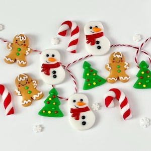 Christmas Edible Decorations Christmas Cupcake Toppers  Christmas Cake Topper Fondant Christmas