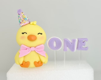 First Birthday Cake Topper Chick Cake Topper One Cake Topper Chick Cake Decorations First Birthday Cake Smash