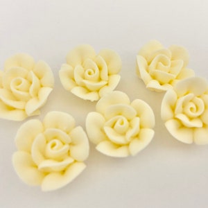 Small Royal Icing Roses - Ivory