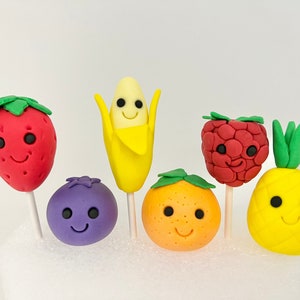 Fruits Cake Topper, Fondant Fruits, Smoothie Mix, Fruit Salad Dance
