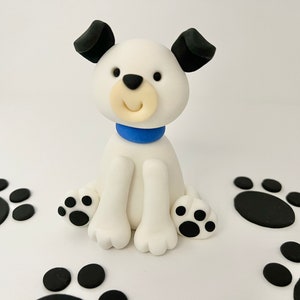 Fondant Puppy Cake Topper: Edible Dog Birthday Decorations