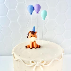 Fondant Horse Cake Topper: Farm Birthday Party Decoration