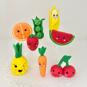 Fruits Cake Topper Fondant Fruits Fondant Veggies Fruits Cake Decoration Hey Bear Sensory  Cake Topper