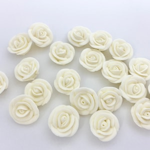 Small Royal Icing Roses - Ivory