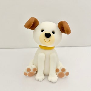Fondant Puppy Cake Topper: Edible Dog Birthday Party Decoration