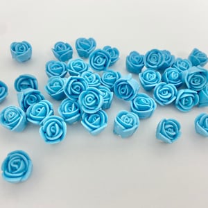 Mini Royal Icing Roses  Pastel Blue