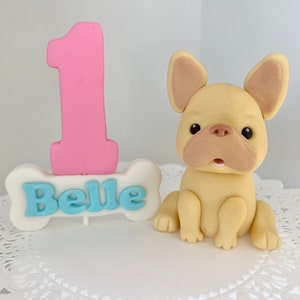 Mini Frenchie French Bulldog Fondant Cake Topper Decoration approx 7 8 Cm Tall Etsy Canada