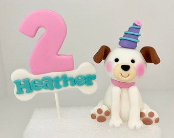 Puppy Dog runde Eßbare Kuchen Topper Dekoration Personalisiert Krone