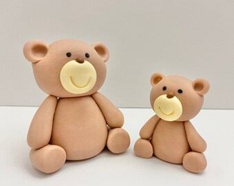 Teddy Bear Cake Topper, Bear Cake Topper, Baby Bear Cake Topper