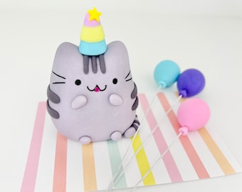 Fondant Cat Cake Topper: Edible Birthday Party Decoration
