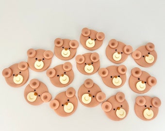 Fondant Teddy Bears Teddy Bear Cupcake Toppers  Edible Teddy Bear Fondant Teddy Bear Baby Shower