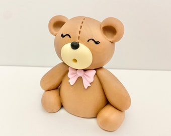 Teddy Bear Cake Topper, Fondant Teddy Bear, Baby Bear Cake Topper