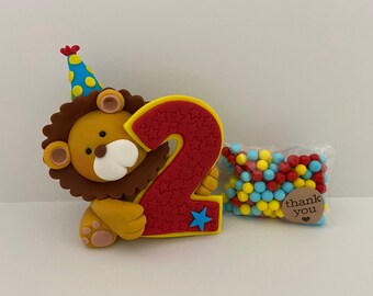 Lion Fondant  Cake Topper, Circus Birthday Party, Carnival Cake Topper