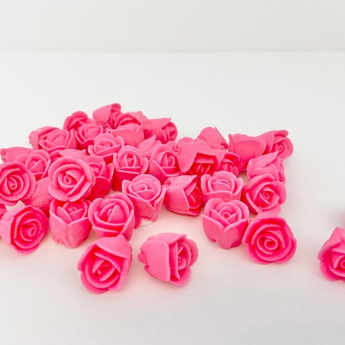Small Royal Icing Roses Pink Etsy