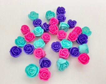Mini Royal Icing Roses - Bright Unicorn Mix