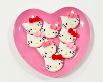 Kitty Edible Cupcake Toppers: 1-Inch Kitty Cake Decorations