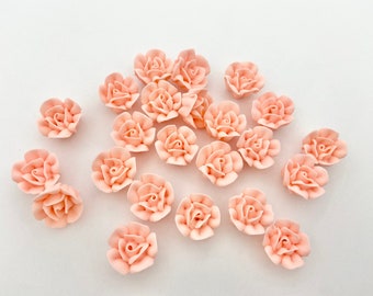 Mini Royal Icing Roses Peach - Etsy