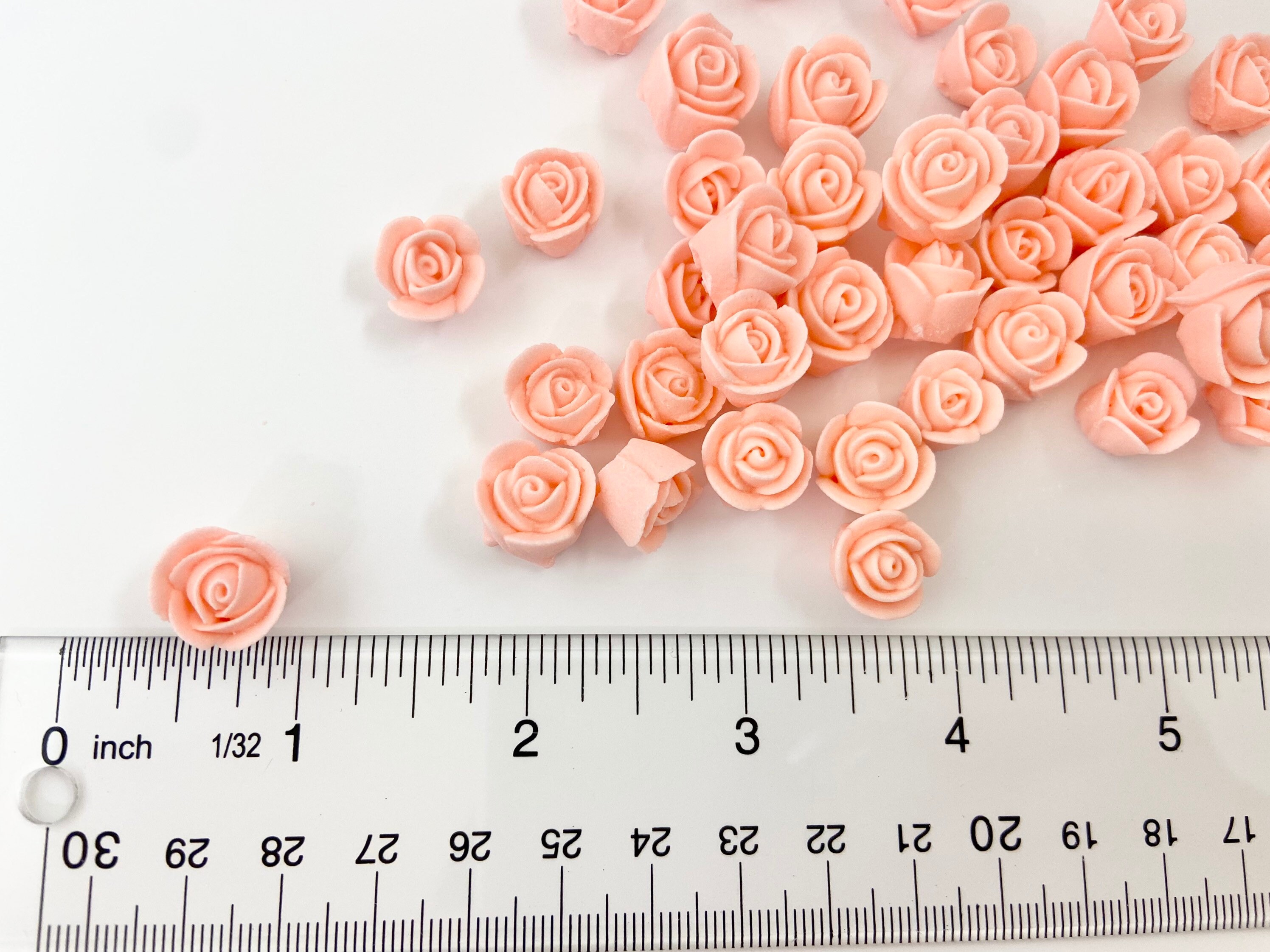 Mini Royal Icing Roses Peach - Etsy
