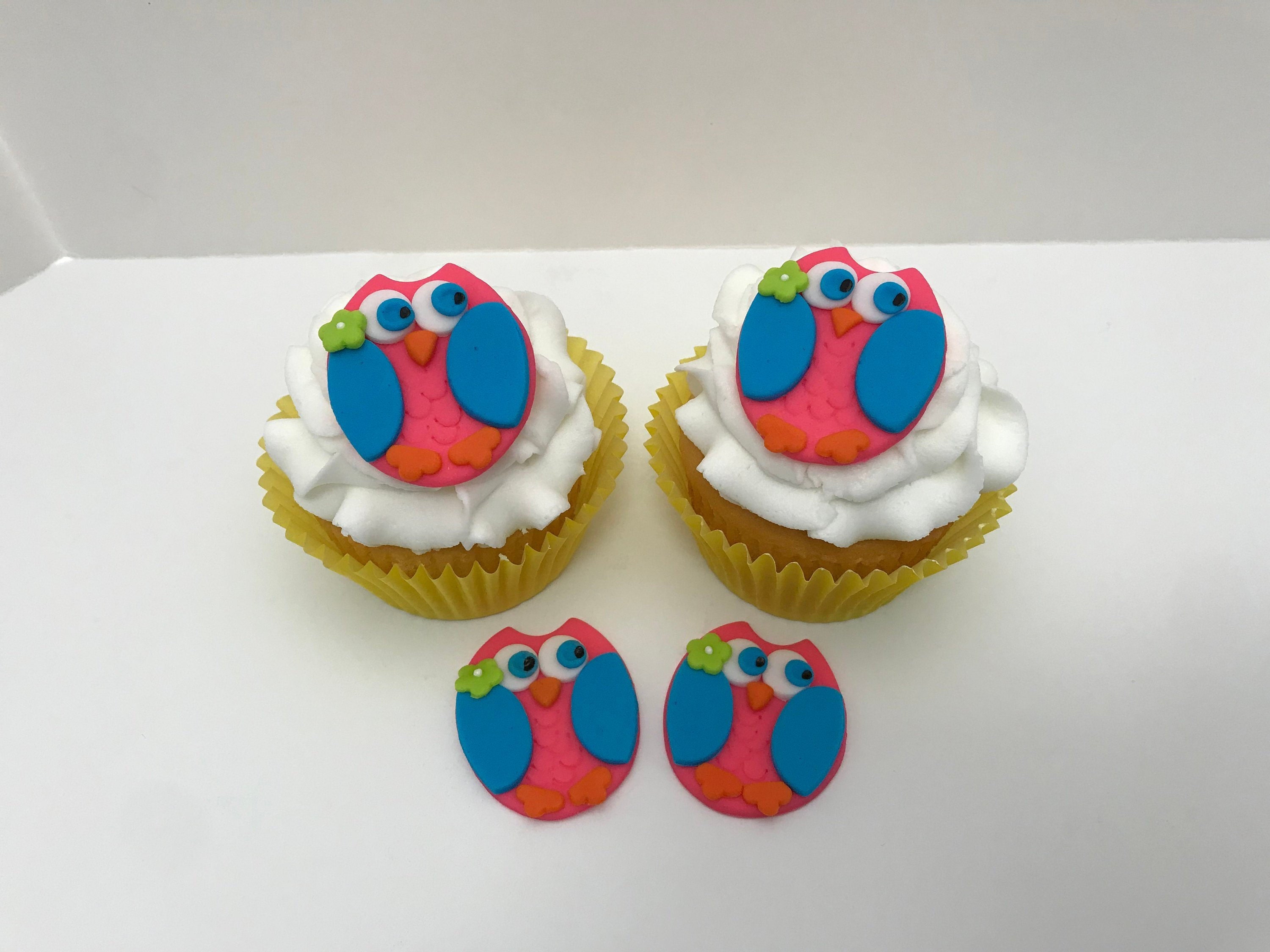 Owl Cupcake Toppers Owl Party Owl Cupcakes Owl Birthday Etsy