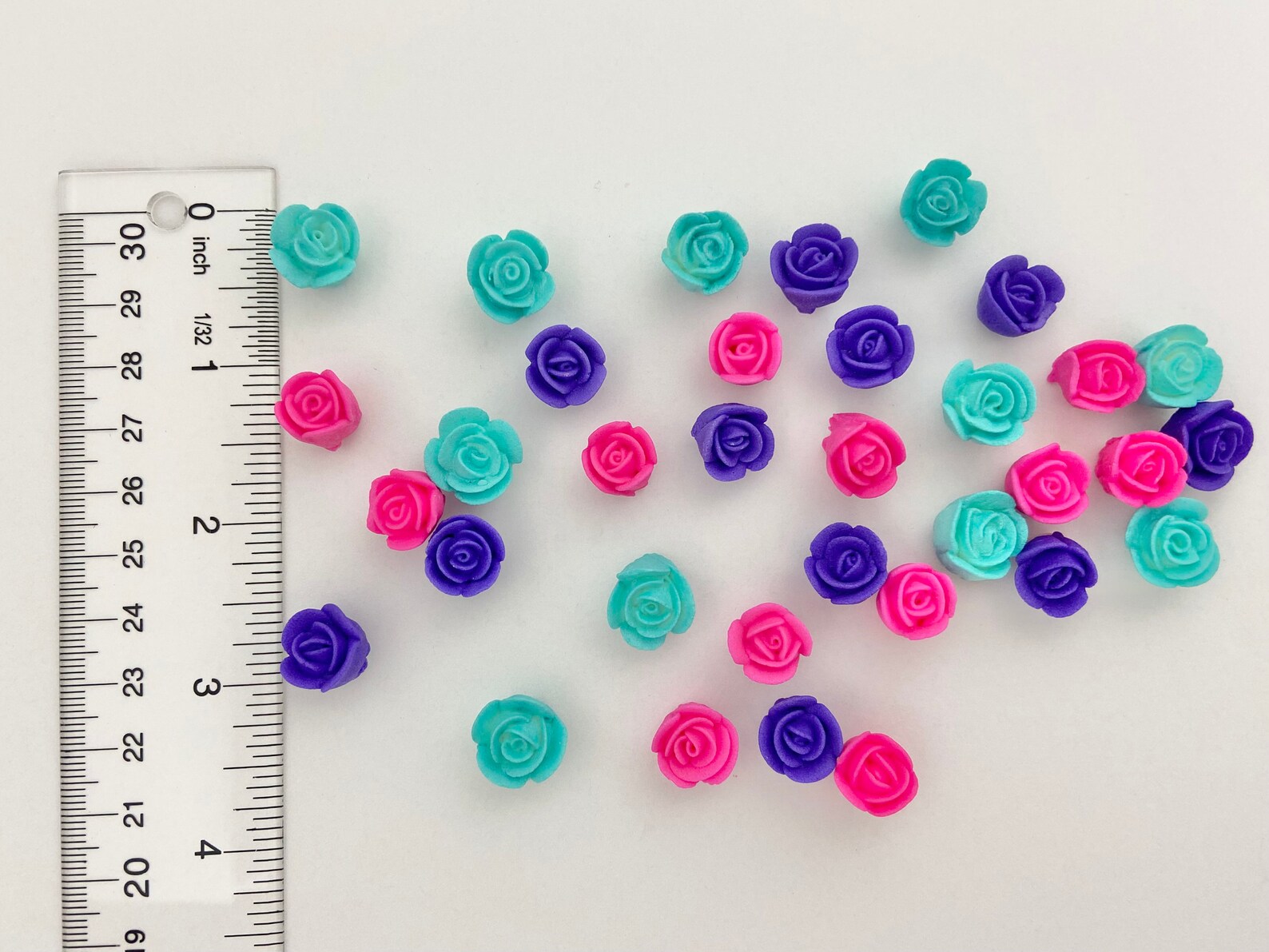 Mini Royal Icing Roses Bright Unicorn Mix - Etsy